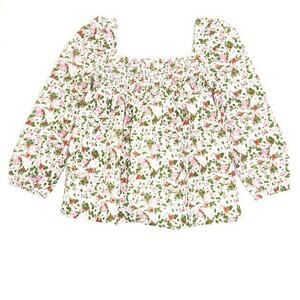 Chelsea & Violet NWT girls woven long sleeved smocked Floral Boho top 18M